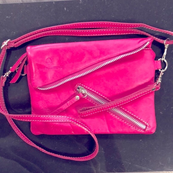 Borgo Degli Etruschi Leather Crossbody Wristlet - Picture 4 of 10